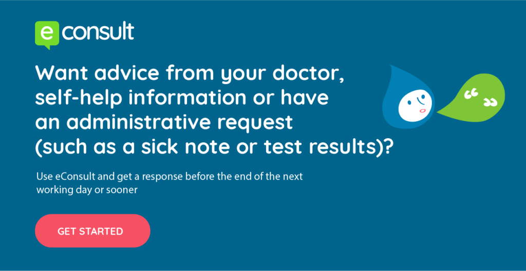 eConsult - contact your GP online for advice with your query